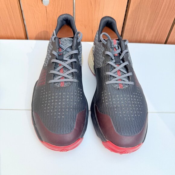 Adidas Adipower Men's Cross Training Shoes Size 9.5 Gray & Red Sneakers - Picture 2 of 9